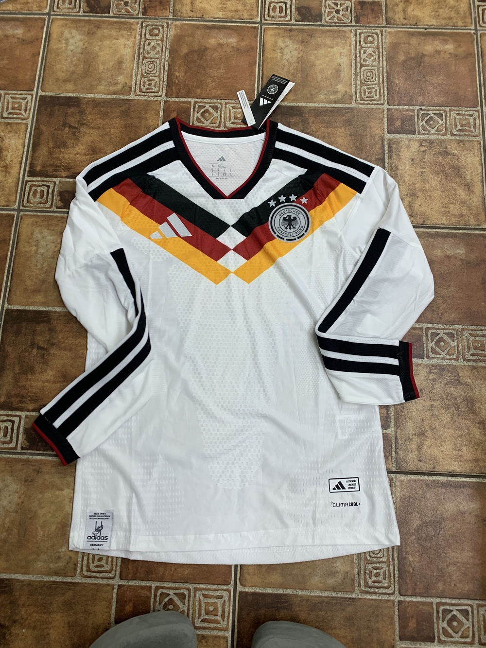 Adidas Germany 2026 World Cup Long Sleeve Player Jersey Size M
